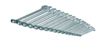 Cimco 11 2500, 6,7,8,9,10,11,12,13,14,15,16,17,18,19,20,21,22 Mm, Krom, Kromvanadiumstål, Krom, Blank, 17 Stykker