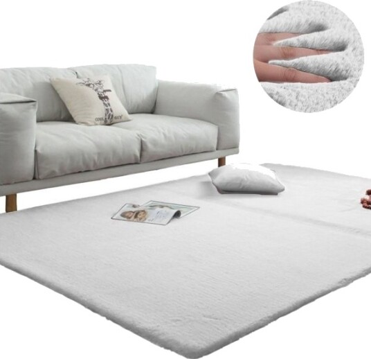 Strado Teppe Kanin Strado 200X200 Hvit Hvit Universal Strado Teppe Kanin Strado 200X200 Hvit Hvit Universal