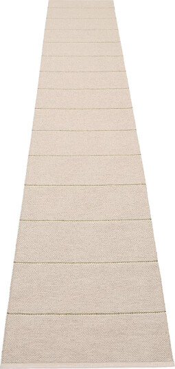 Pappelina Lea teppe Linen/Pine/Vanilla 70 x 375 cm