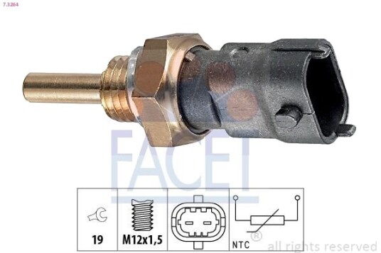 Sensor, motortemperatur FACET 7.3264