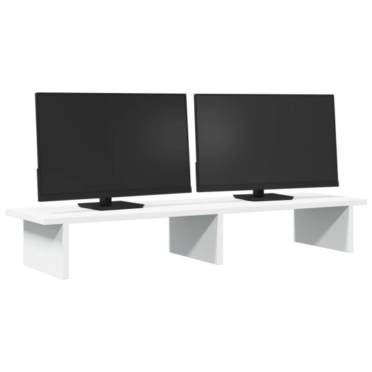  Skjermstativ hvit 100x27x15 cm konstruert tre