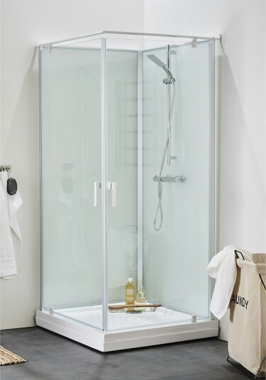 Hafa Breeze Dusjkabinett 70x90 cm, Alu/Klarglass