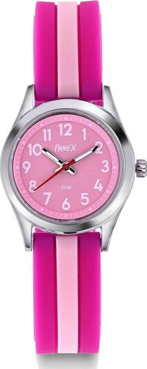 Panex Barneklokke med rosa silikonrem