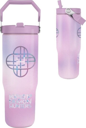 K-Pop Demon Hunters Drikkeflaske 850ml Med Sugerør