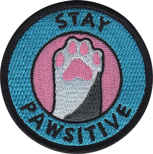 Märkbar Stoffmerke Stay Pawsitive E-10-7