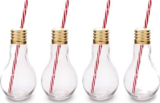 Edison Light Bulbs 4 stk Lyspæreformede Drikkeglass 400 ml Bar Bespoke Edison Light Bulbs 4 stk Lyspæreformede Drikkeglass 400 ml Bar Bespoke