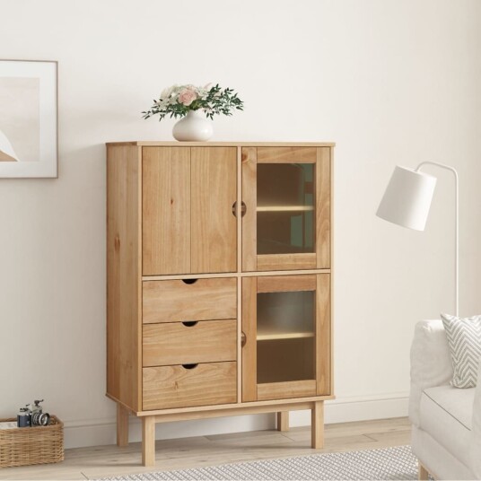 vidaXL Highboard 85x43x125 cm heltre furu