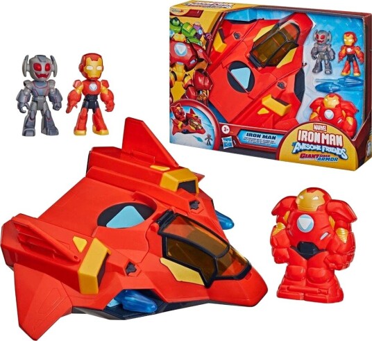 Disney Iron Man & Friends Kjempe Armor Jet Lekesett med Figurer Disney Iron Man & Friends Kjempe Armor Jet Lekesett med Figurer