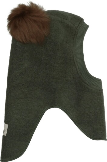 Huttelihut Balaclava Wool Alpaca Pompoms BEETLE 52\2 4Y Huttelihut Balaclava Wool Alpaca Pompoms BEETLE 52\2 4Y