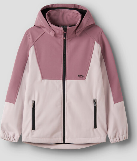 Name It Alfa Softshell Jacket Block Lilla 122 Name It Alfa Softshell Jacket Block Lilla 122