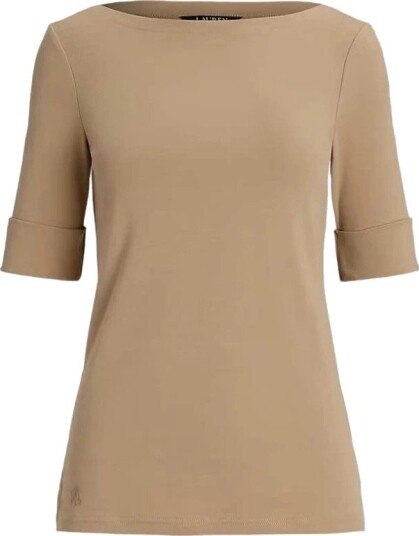 Lauren Ralph Lauren - Topp Judy Elbow Sleeve Knit - Beige Lauren Ralph Lauren - Topp Judy Elbow Sleeve Knit - Beige