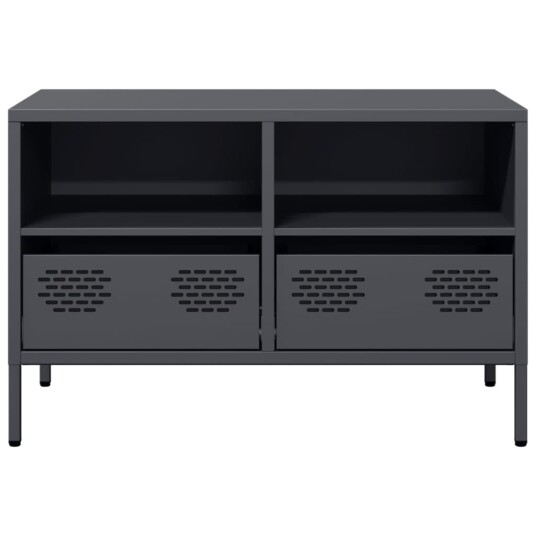 TV-benk antrasitt 68x39x43,5 cm kaldvalset stål 8721102930751 TV-benk antrasitt 68x39x43,5 cm kaldvalset stål 8721102930751