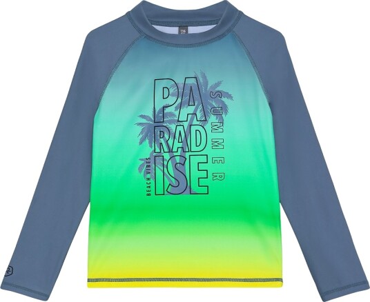 Color Kids T shirt L/s W. Chest Print Coronet Blue 104