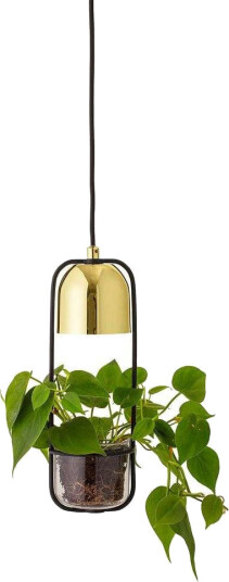 Bloomingville Pendellampe Gull Metall 10x34cm