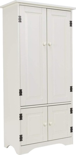 Justerbar hylle Highboard – Kremhvitt oppbevaringsskap