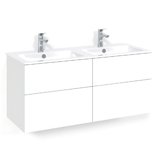 Macro Design Crown Servantskap Skuff - med Light 14 Servant 120cm Dobbel Hvit / Plain