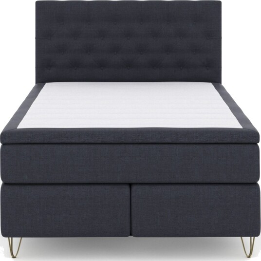 Select No 6 Kontinentalseng 140x200 Fast/Medium Lateks/Memor Blå/V formede Metallben