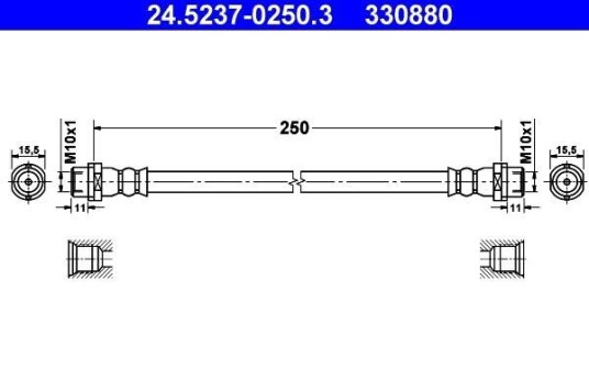 Bremseslange ATE 24.5237 0250.3