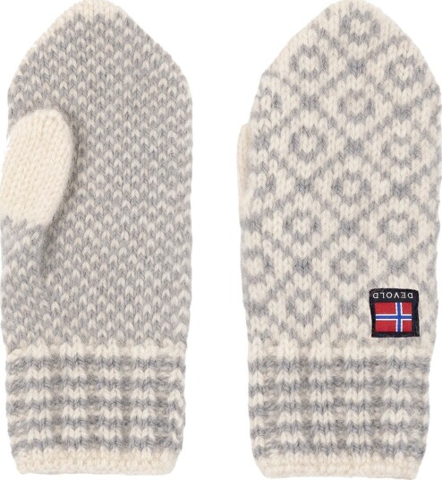 Devold Svalbard Wool Mitten Offwhite/Grey M