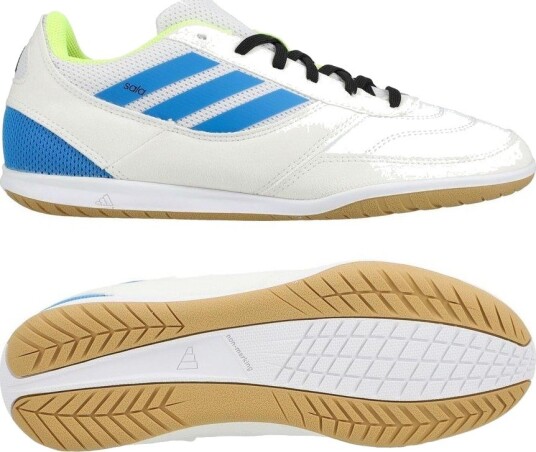 adidas Top Sala Competition IC   Fottøy Hvit/Lucid Blue/Gul Barn   Innendørs (IC) størrelse 33½