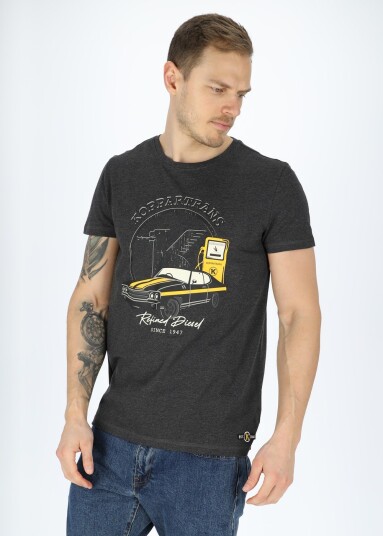 Koppartrans Car Logo Tee Dk. Grey Melange M T-Shirts Koppartrans Car Logo Tee Dk. Grey Melange M T-Shirts