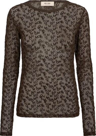 MOS MOSH Mmloretta Mono Mesh Blouse Black XS