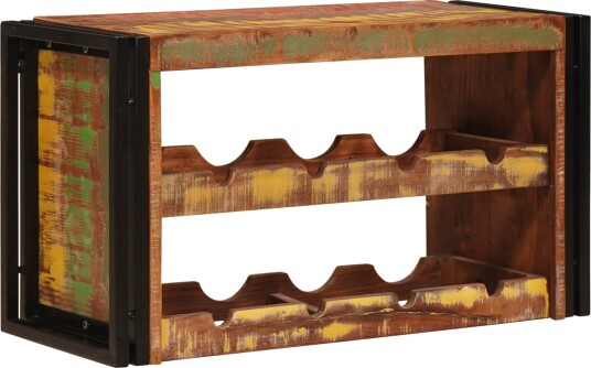vidaXL Vinhylle Brun 100 x 45 x 33 cm Massiv gjenbrukt treverk
