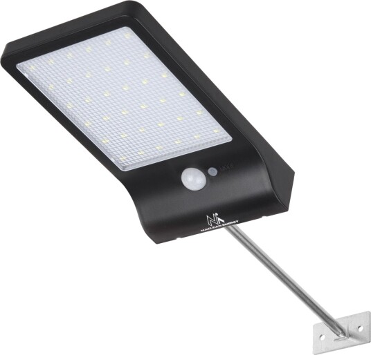 Maclean MCE444 LED utendørs vegglampe med skumringssensor og solcelle 6000K