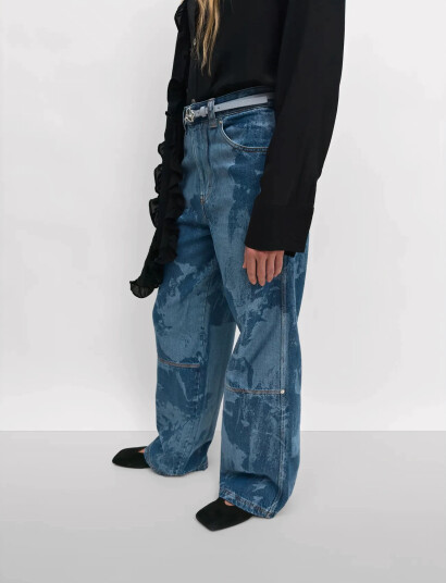 RODEBJER Rodebjer Eileen Denim Flower   Blue   XL