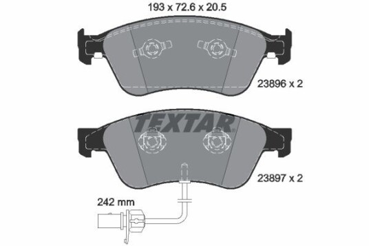 Bremseklosser TEXTAR 2389601