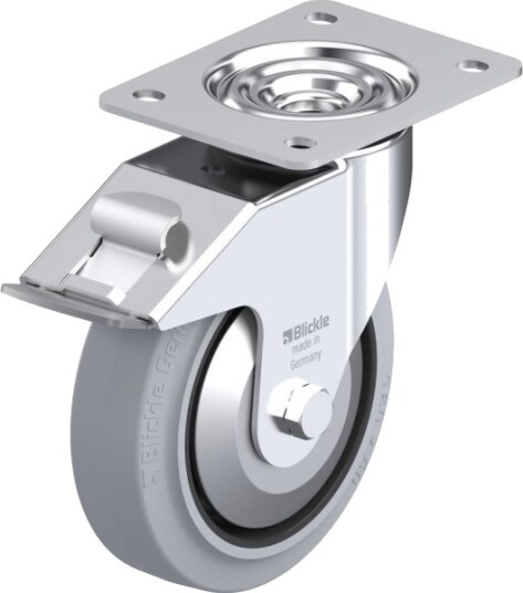 Blickle 749609 Le-Poev 160Ka-Fi-Sg-Fa Styrehjul Med Brems Hjuldiameter: 160 Mm Bæreevne (Maks.): 300 Kg 1 Stk