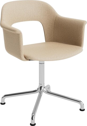 Hay Layout 254 spisestol med armlener og svingbar Hallingdal 220/ Aluminium
