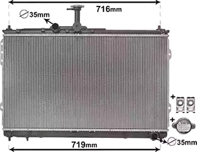 VAN WEZEL 82002418 Radiator motorkjøling VAN WEZEL 82002418 Radiator motorkjøling