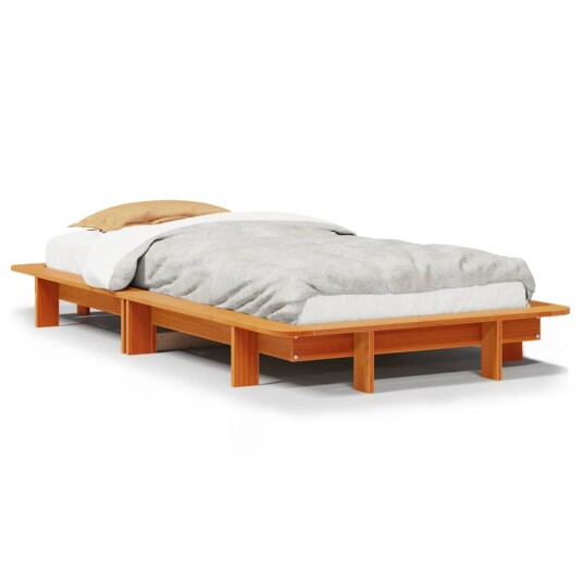  Sengeramme uten madrass voksbrun 75x190 cm heltre furu 8721102851605