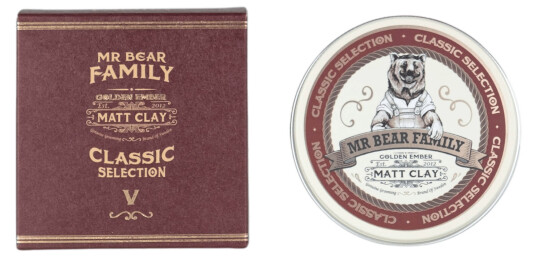 Mr Bear Family Golden Ember Pomade Matt Clay 100 g