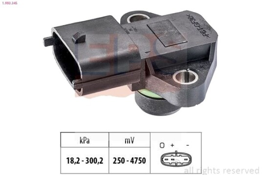 EPS 1.993.345 Lufttrykksensor, høydetilpasning