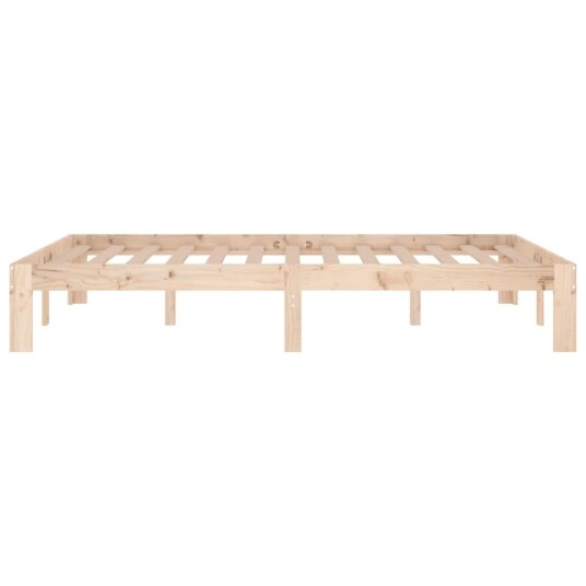 vidaXL Sengeramme heltre 120x190 cm grå 4FT Small Double 8720286878866