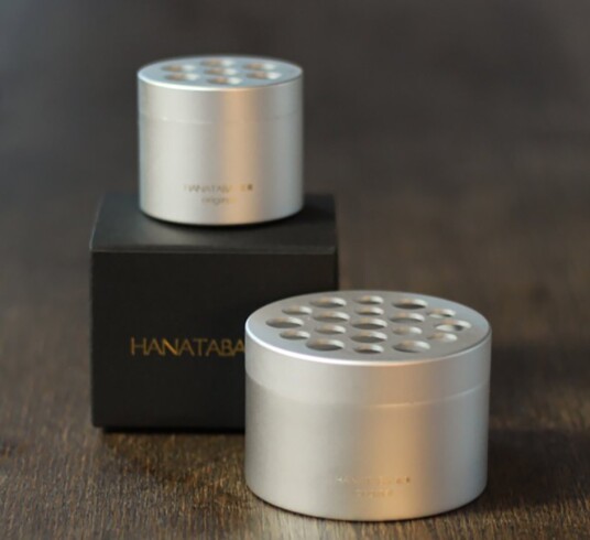 Hanataba bukettring sett a 2 pearly silver