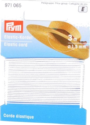 Prym Elastikk Rund Hvit 1,5mm 3m