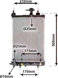 VAN WEZEL 11002070 Radiator motorkjøling VAN WEZEL 11002070 Radiator motorkjøling