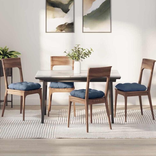 Seteputer 4 pcs Blå 45 x 45 cm Corduroy stoff