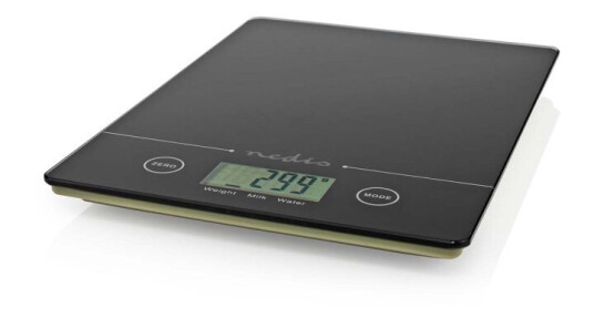 Nedis Kjøkken Scales | Digital | Glass / Plast | CR 2032 Battery | Sort