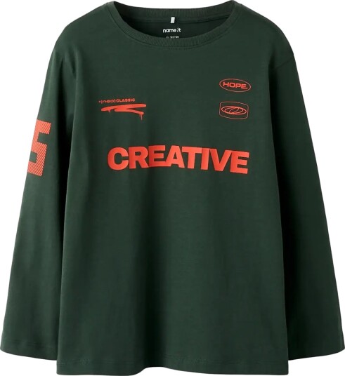 Name It Nkmsebastian Ls Nreg Top Green 122 128