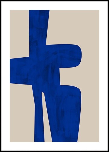 Blue Harmony Shape Poster Plakat / 100x150cm
