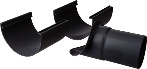 Plastmo tut - justerbar, 28 cm, Ø75 mm, svart