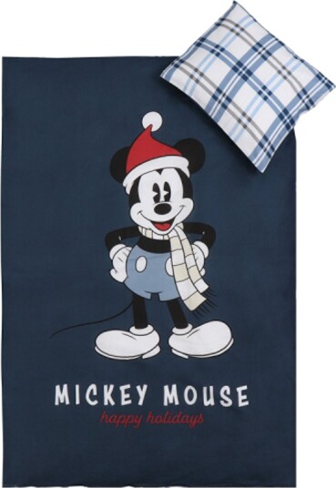 Licens Mickey Mouse sengetøy 100% bomull Junior sengetøy 100x140 cm julesengetøy