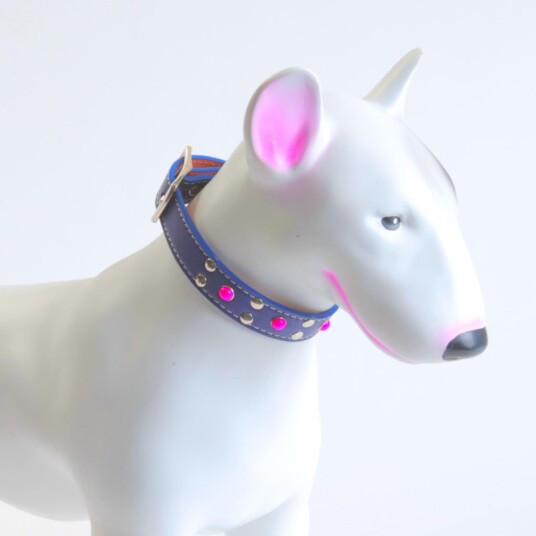 Halsbånd Hund Perlehalsbånd Rosa Stener Og Nagler