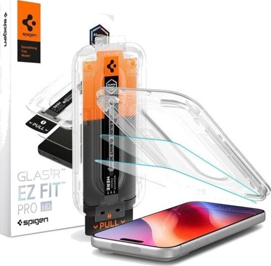 Spigen tR EZ Fit Pro HD Skjermbeskytter for iPhone 16/17/18 Pro - 2 Stykker Spigen tR EZ Fit Pro HD Skjermbeskytter for iPhone 16/17/18 Pro - 2 Stykker