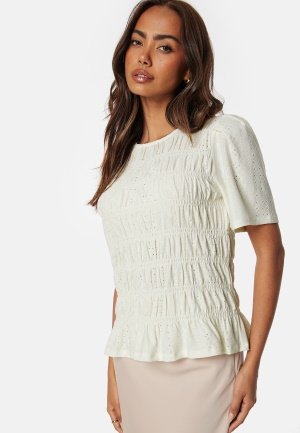 Happy Holly Wilima Short Sleeve Top Offwhite 44/46