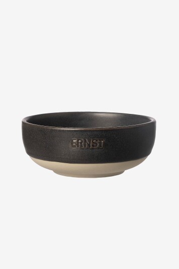 ERNST Skål d11 h4,5 cm mattsvart/natur botten 2 pk Svart ERNST Skål d11 h4,5 cm mattsvart/natur botten 2 pk Svart